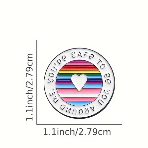 1.1 Inch Enamel Pin | You’re Safe to Be You Around Me. - Picture 4 of 4